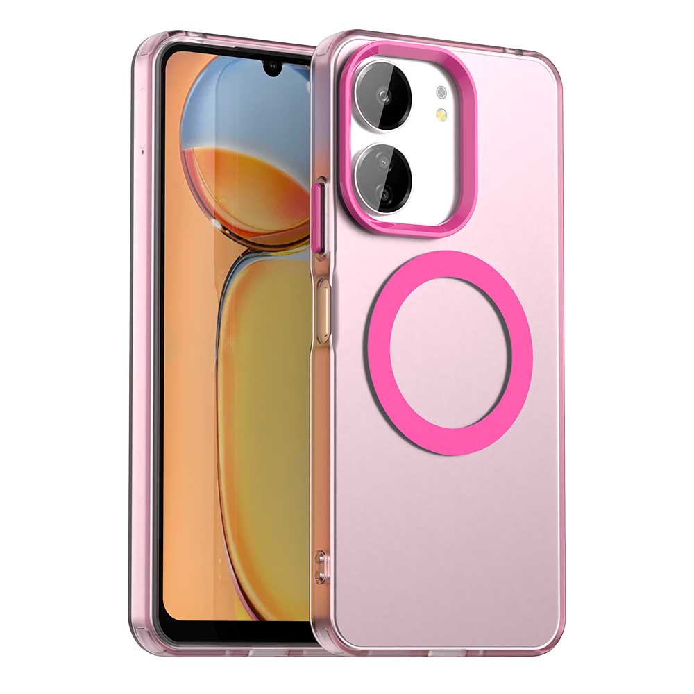 

For POCO C61 Slim Dropproof Shockproof Anti-Fingerprint Magnetic Matte Phone Case For POCO C61 червоний