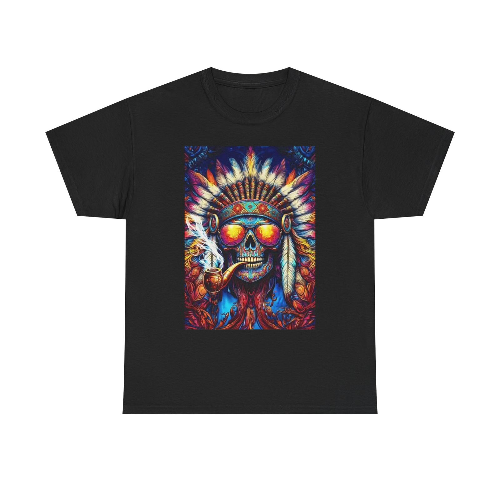 Native American Peace Pipe T Shirt Retro Vintage Unisex Heavy Cotton Tee XXXL