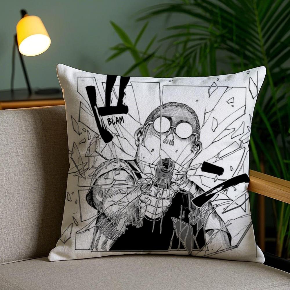 Anime S-Sakamoto Days Cushion Cover Soft Short Plush Double-Sided Printing Home Decor Machine Washable Pillow Case Gift