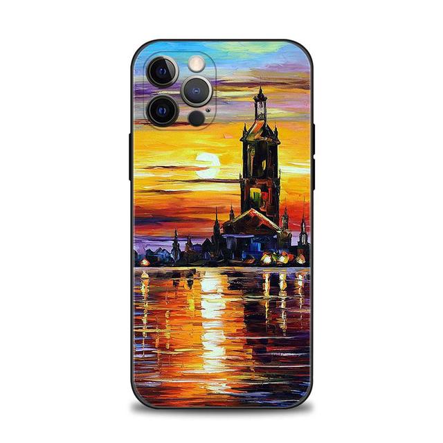

Чехол для телефона Apple Iphone 14 13 12 11 Pro Max 13 12 Mini Xs Max Xr X 7 8 6 6s Plus Чехол Картина маслом Искусство Вода Город Венеция For iPhone 12 Pro