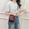 Retro Small Bag for Women's New Summer Fashion Vertical Mobile Phone Bag Oil Wax Leather Multi Layer Versatile Single Shoulder Crossbody Bag