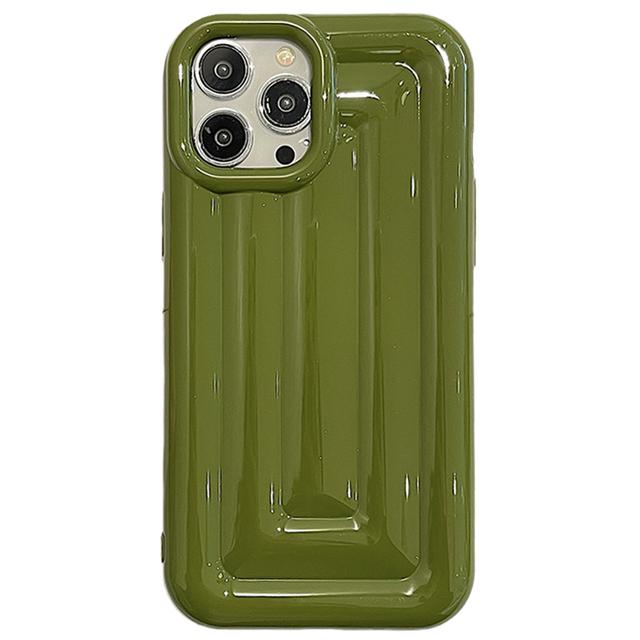 Einfache einfarbige 3D-Streifen-Hülle für iPhone 14 13 12 11 Pro Max, Überzug, lila, weiche Silikonhülle, stoßfeste Stoßstange