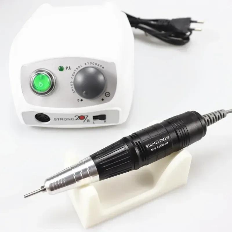 45000Rpm Electric Nail Drill Strong 207B 65W Manicure Machine Pedicure Kit Strong Nails Tools Handpiece Nail File Equipment