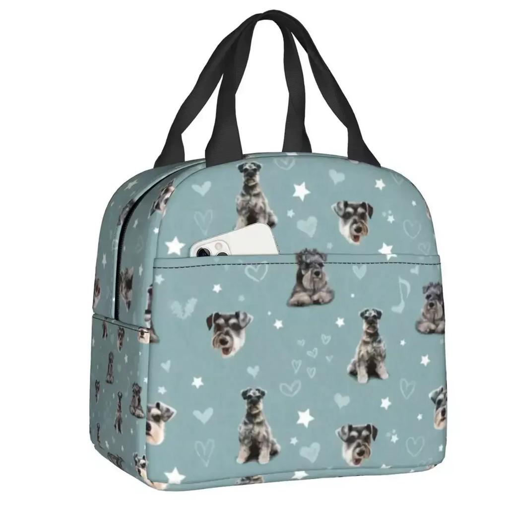 The Miniature Schnauzer Lunch Bag Men Women Cooler Thermal Insulated Lunch Box For Kids School Children