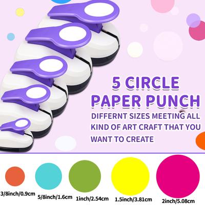 5pcs Circle hole Paper punch 50mm 38mm 25mm 16mm 9mm 35mm 28mm 22mm 18mm Circle paper Cutter Paper Punches for Paper Crafts
