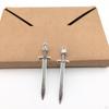 6 Pieces Knight Sword Charms Miniature Long Metal Antique Pendants for Dollhouse Decoration