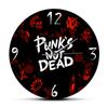 Punk Rock Modern duvar saati Punk'ın Ölü Değil Kelimeler ve Tasarım Öğeleri Dekoratif Duvar Saati Müzik Grubu Konser Partisi Dekorasyon