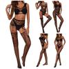 Women Fishing Net Stocking Babydoll Lingerie Open Crotch Sleepwear Bodysuit
