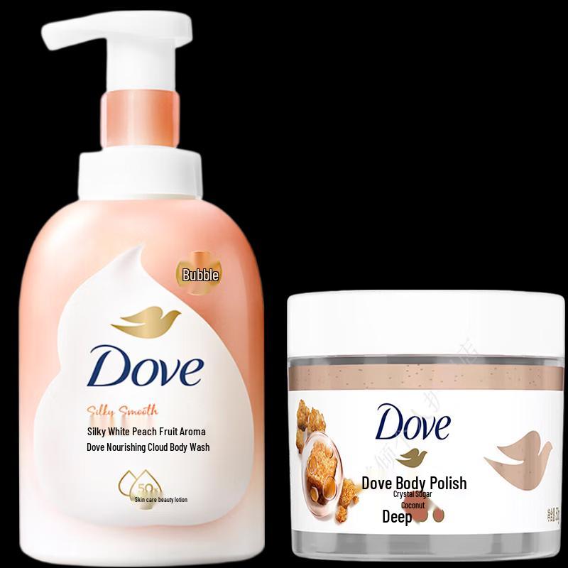 Dove Shower Foam & Body Scrub Set