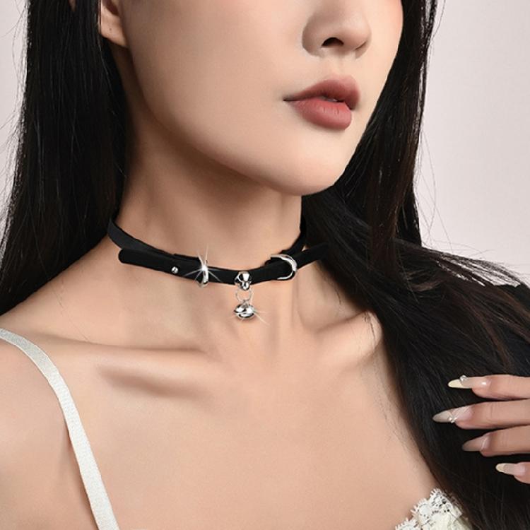 Elegant Choker With Twin Bell Charm Accent Fashion Decoration for Distinctive Look In Any Social Gathering Daily Use