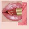 Glitter Shimmer Lipstick, Waterproof Long-Lasting Shine, Non-Stick Formula, Bright Red Tint  Cream Texture, Moisturizing Lip Balm