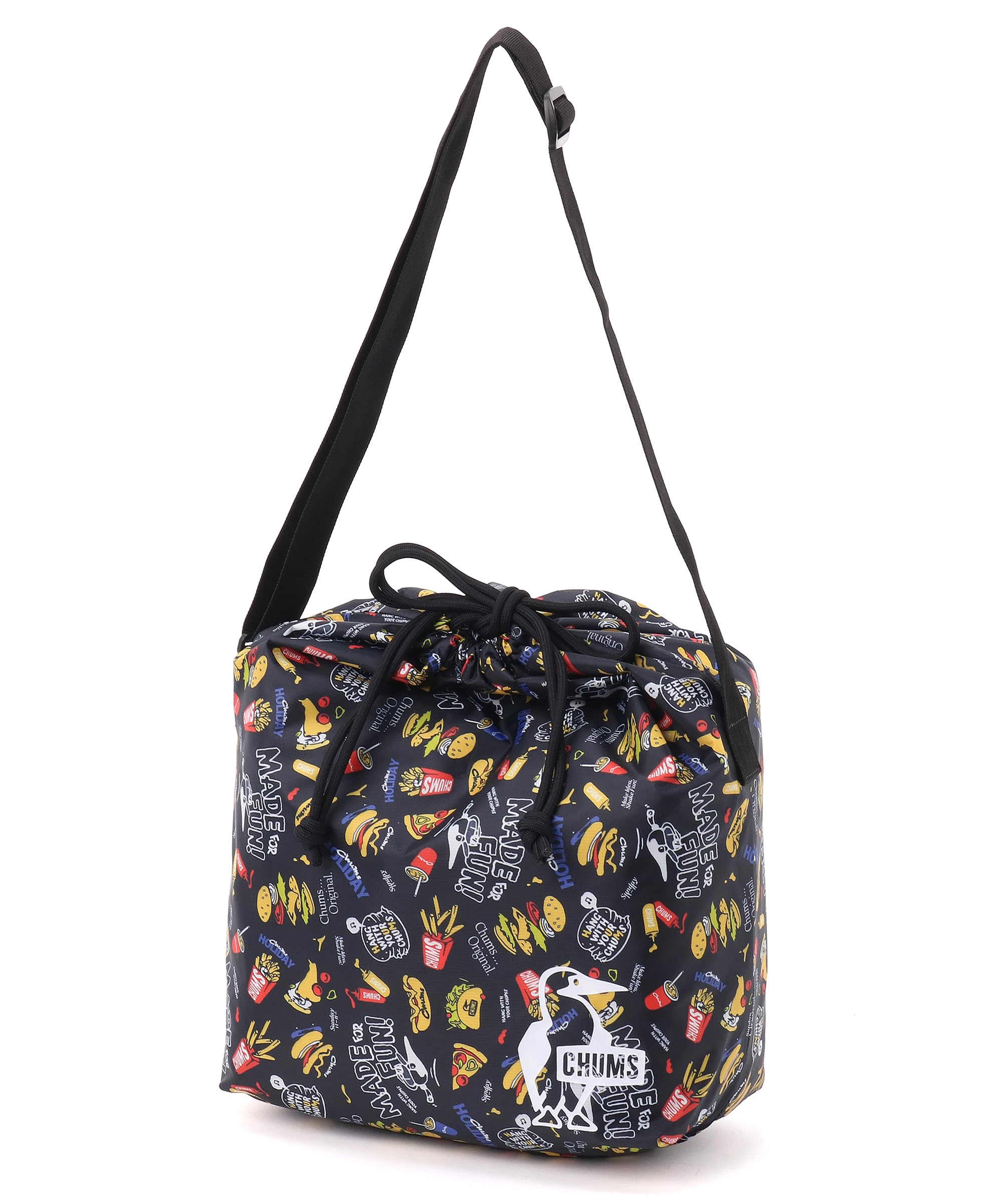 Shoulder Bag Easy Goat Drawstring Reversible Shoulder Bag Food [Chums] Men s CH60-3910-FOOD
