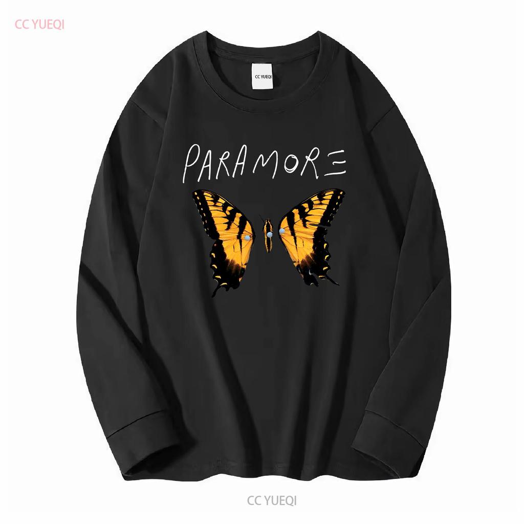 Camiseta Banda Paramore Rock Joya Negra Papá Para Regalo vintage Lavada Elástica gráfica Suave Ligeramente Elegante Transpirable Informal
