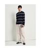 Binpolmen Cable Stripe Knit Navy