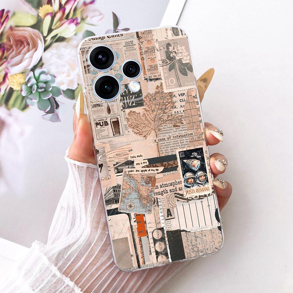 Transparent For Oppo Reno15 Cover Luxury Cute Cat Fashion Butterfly Cool Painted Bumper Casing For Oppo Reno15 5G CPH2825 Case