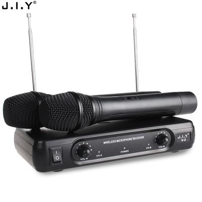 Professional Wireless Microphone System Karaoke Dual Handheld Dynamic Microphones Mic for Home Party