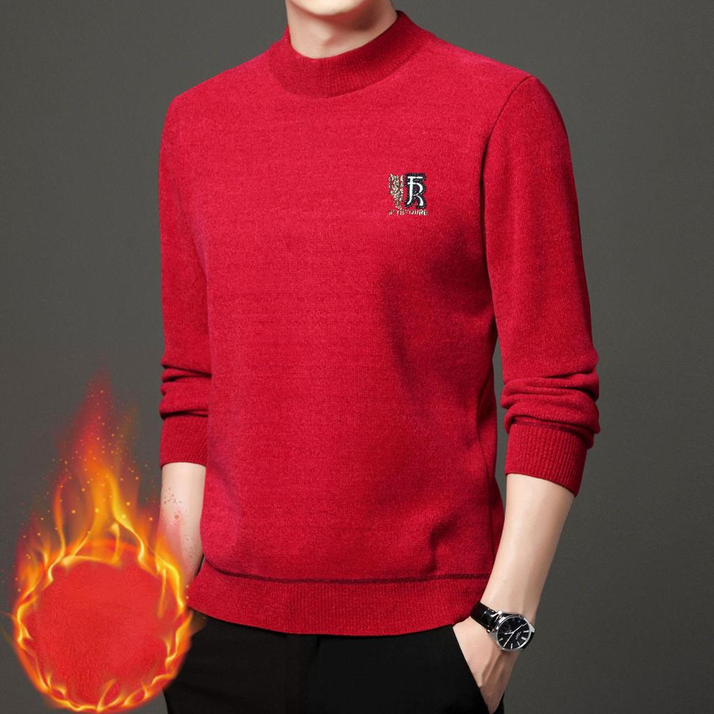 2025 Men's Autumn/Winter Thick Warm High-Collar Knit Sweater
