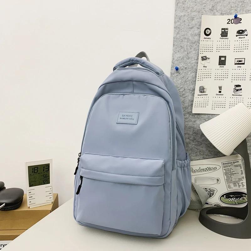 

Teenage waterproof backpack for women nylon backpack girl s backpack shoulder bag high school backpack black fashion