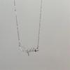 Elegant Zirconia Flower & Bow Necklace - Delicate Rose Knot Clavicle Chain for Women