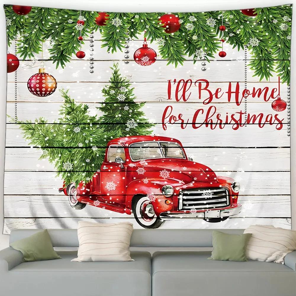 Christmas Cute Snowman Christmas Tree Tapestry Bedroom Living Room Home Christmas Decoration Tapestry