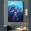 Frame of Solid Wood Arcane League of Legends Poster Game Role Jinx V Jess Yasuo Canvas Painting Wall Painting Painting Bar Home Decor Individual Color