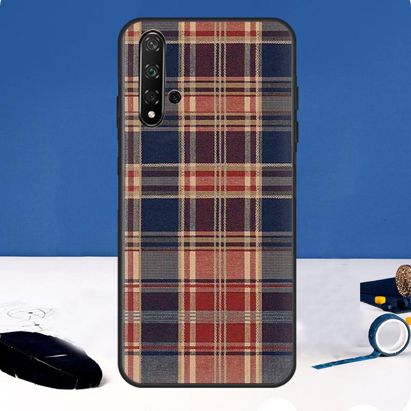 Scottish Plaid Warm Plaid Case For Huawei Nova Y90 Y91 Y60 Y61 Y70 10 9 SE 11 Pro 5T 11i 8i 3i P20 P40 P30 Lite Cover