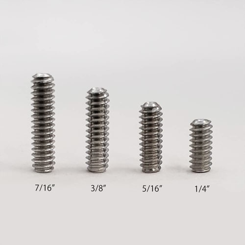 YJB PARTS Inch (#4-40UNC) String Height Adjustment Set Screw, Stainless Steel (5/16")