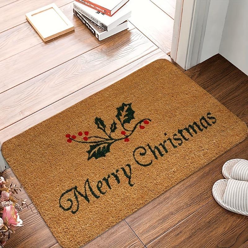 Christmas Cartoon Reindeer Pattern New Entrance Floor Mat Bathroom Absorbent Foot Door Mat Entrance Door Mat Decoration