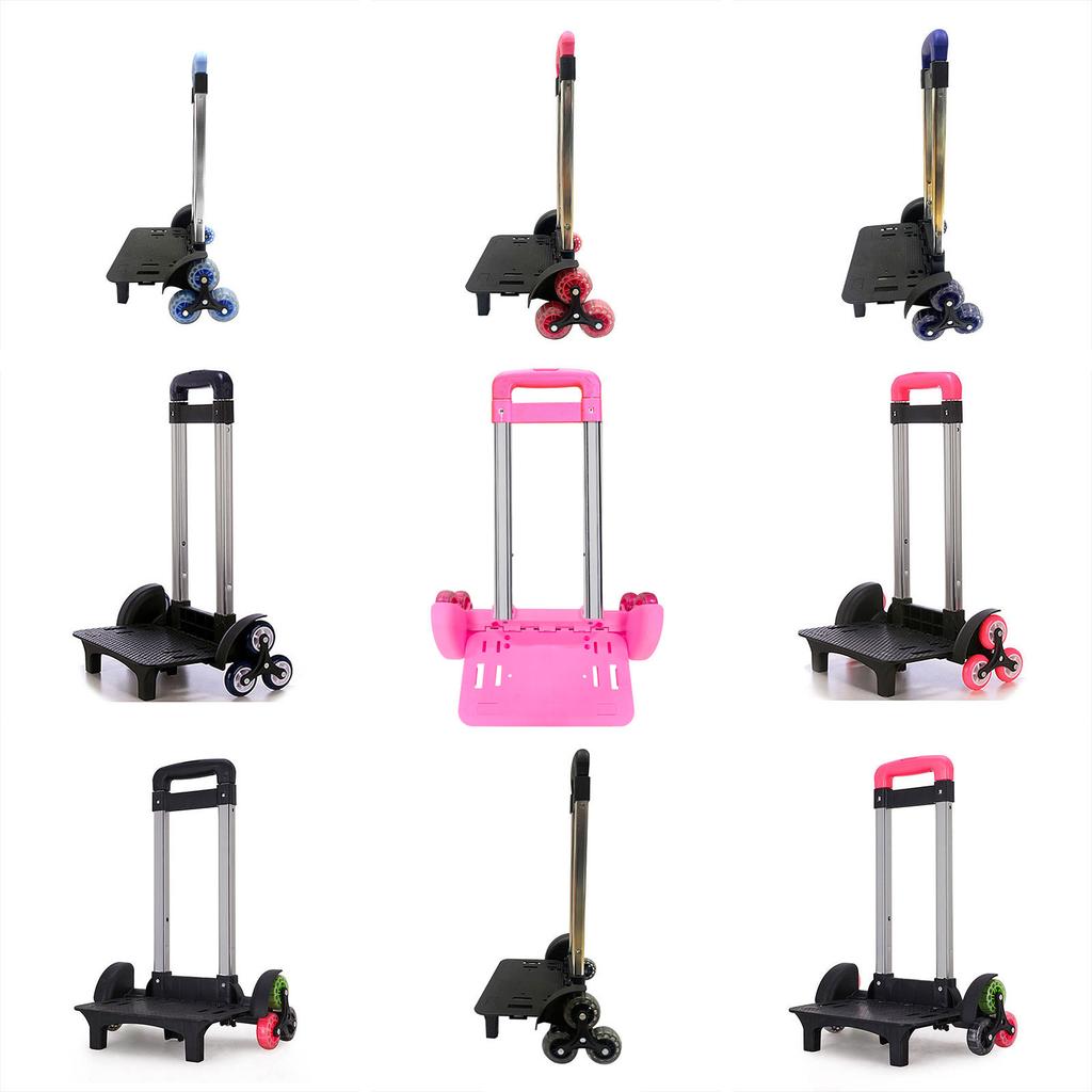 Cărucior pliabil 6 roți Cărucioare de bagaje cu rotile Durabil Cărucior rucsac Bagaje student Cărucior de mână de călătorie pentru genți