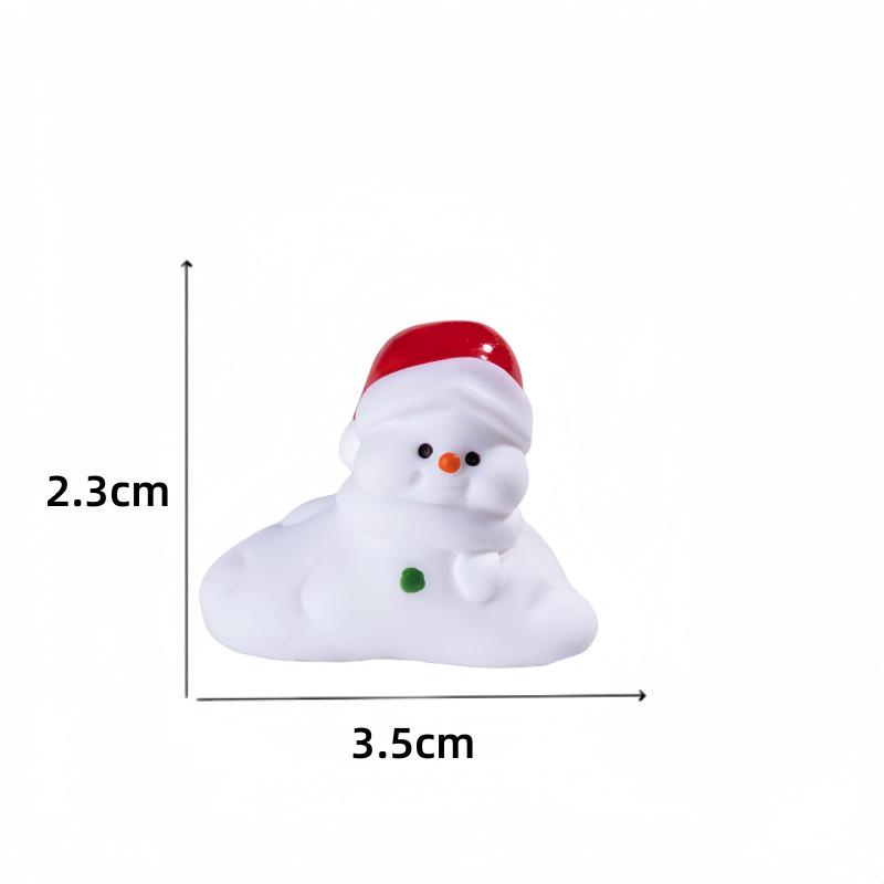 

Christmas Snow Scene Ornaments: Santa Claus & Snowman Micro-landscape Decor