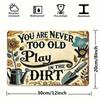 Funny Vintage Metal Garden Sign Play In The Dirt Watering Can Outdoor Wall Art Decor