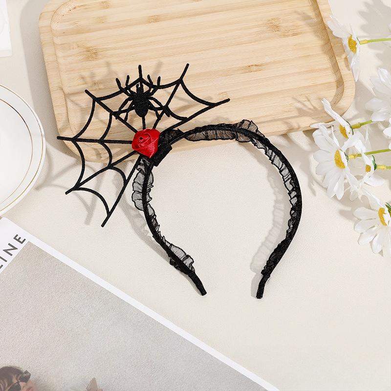 Halloween Stirnband Dekorativ Festlich Spinne Haarreif Mit Choker Halskette Foto Requisiten Kostüm Cosplay Zubehör