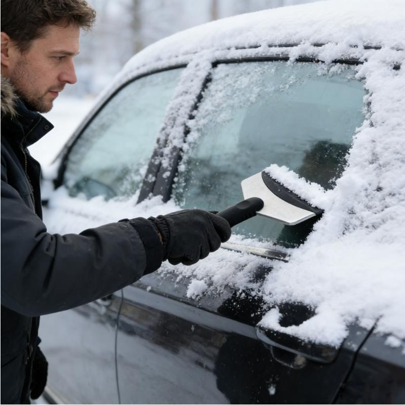 1pc Car Ice Scraper Snow Removal Shovel Windshield Glass Defrost Removal Automotive Winter Stainless Steel Car Accessories