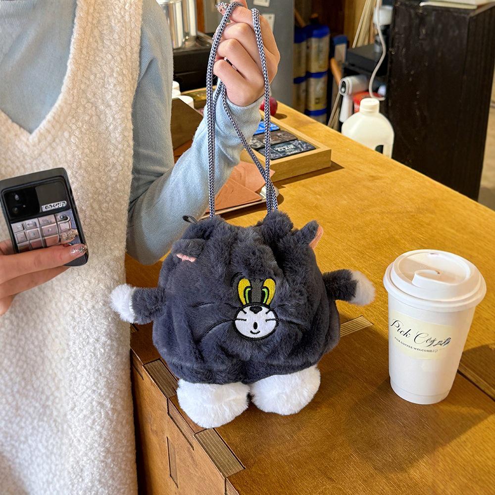 2024 Cross-Border Cartoon Plush Handbag: New Cute Girl's Shoulder & Crossbody Bag