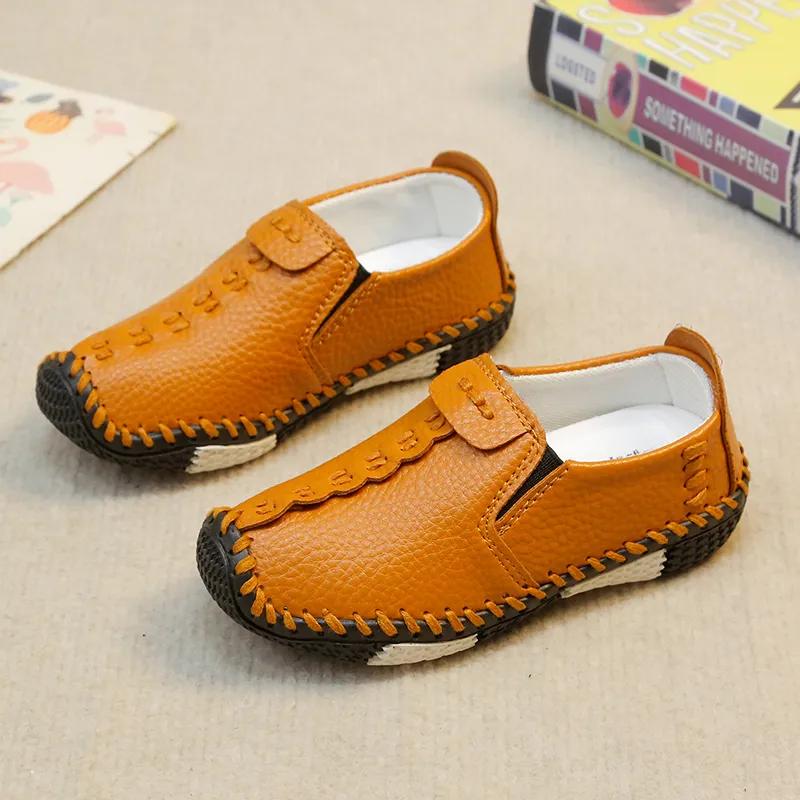 Children's Hand-woven Shoes Spring and Autumn Boys and Girls Non-slip Soft-soled Winter Breathable Fashion Leather Shoes