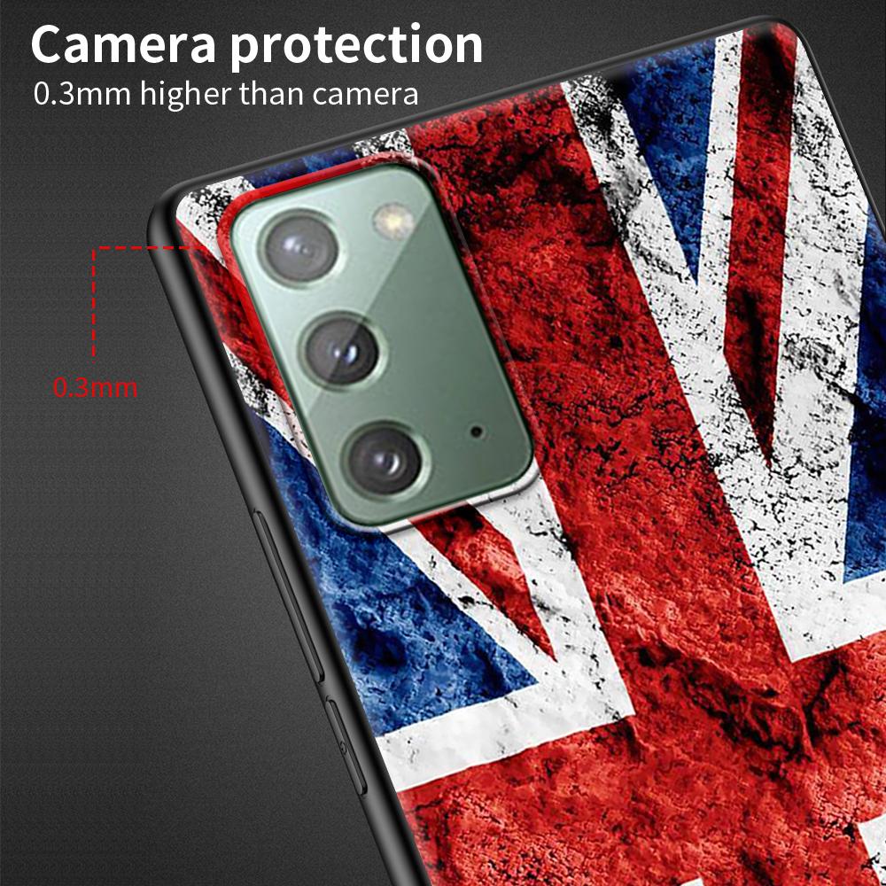 Drapeau Royaume-Uni Londres Étui pour Samsung Galaxy Note 20 Ultra 10 Lite 9 8 A12 A52 A51 S20 FE A50 A21s Noir Coque de Téléphone Souple