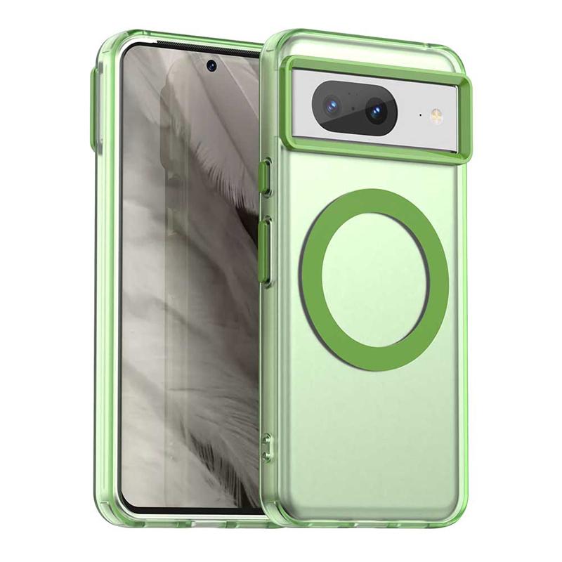 Per Google Pixel 8 Custodia Magsafe Ricarica Wireless Cover Google Pixel 8 Custodia Antiurto Opaca TPU Paraurti per Telefono Per Google Pixel 8