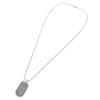 Great CHROME HEARTS Necklace D TAG SML Small Dog Tag Silver 925 Mens Used