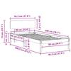 Bed Frame Wax Brown 90 x 200 cm Solid Pine Wood