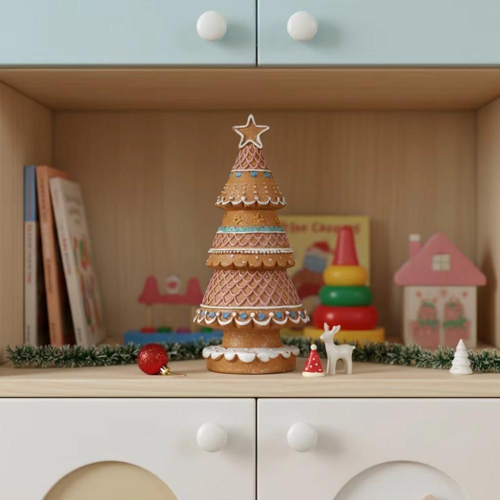 Simulated Gingerbread Christmas Tree Ornament Hand Painted Xmas Tree Ornament  Festive