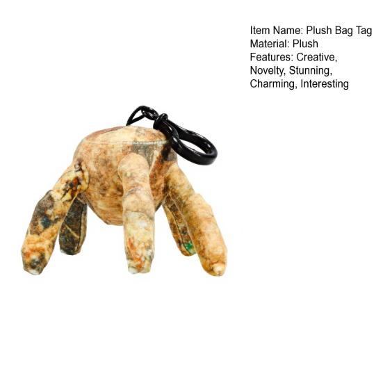 Plush Bag Tag Science Theme Bag Charm Stuffed Claw Shaped Keychain for Backpacks Wallets Car Keys Gifts for Book Fans