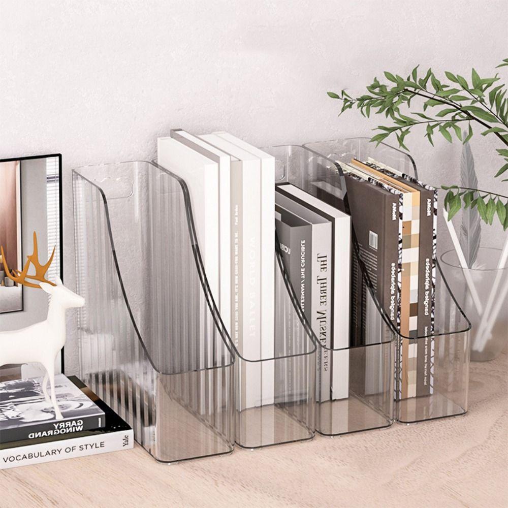 PET A4 Storage Filing Box Transparent Paper File Organizer Desktop Supplies