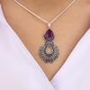 Amethyst Gemstone 925 Sterling Silver Handmade Jewelry Designer Pendant 1.8" For Your Love CP-45-2