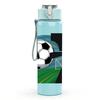 1PC Soccer Seven Field Graphic 750ml Color Plastic Sports Water Bottle Leakproof Flip Straw Lid Suitable for Sports Office Home Use