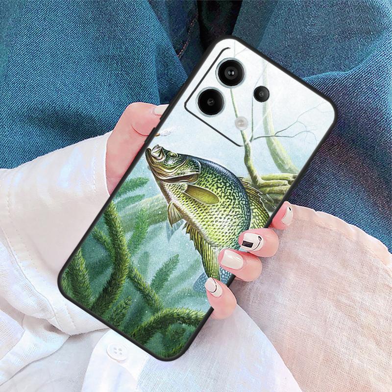 Fish Fishing Cover For Xiaomi Redmi Note 14 13 11 9 10 12 Pro 9S 10S 11S 12S Redmi 14C 10C 12C 13C Case