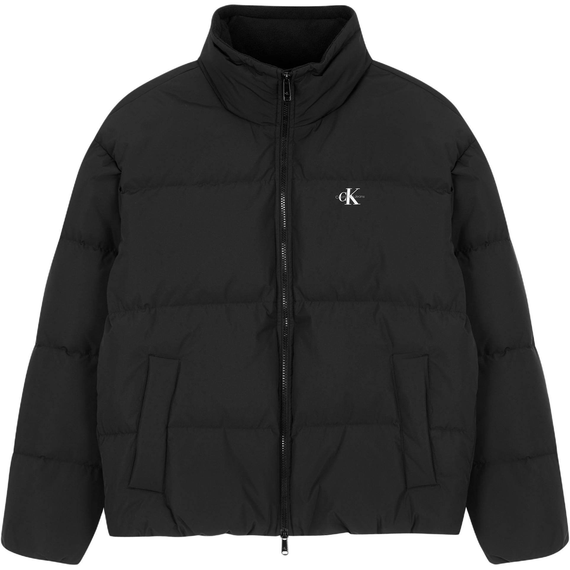 

Calvin Klein Logo Stand Collar Long Sleeve Down Jacket Men outerwear Black J400477-BEH XL