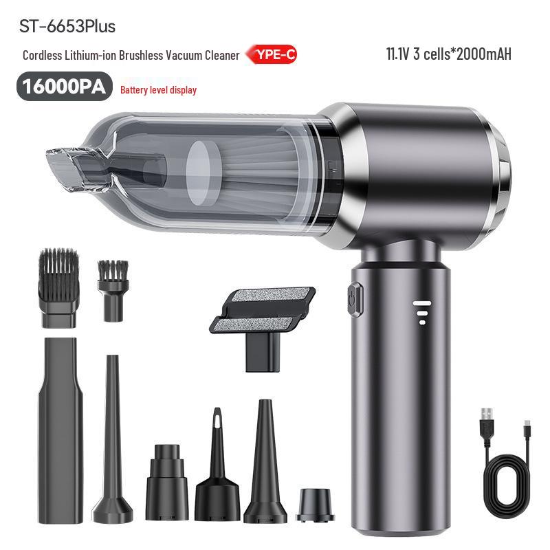 Three-Speed Wireless Car Vacuum Cleaner with High Suction and Power Display