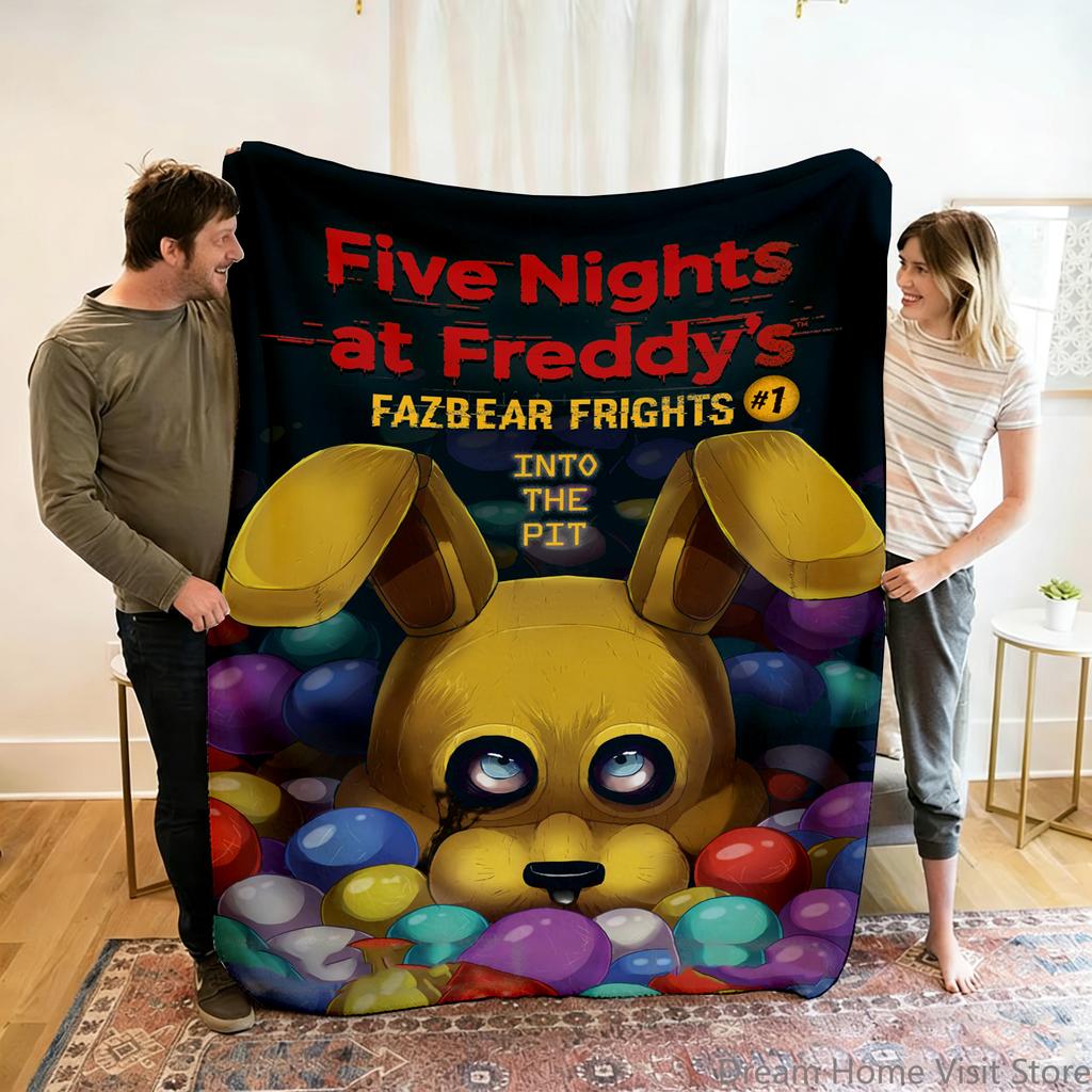 Fnaf Five-nights-At-Freddys Children Warm Soft Anime Blankets for Sofa Bed Cover Blanket Suitable for Birthday Souvenir Gifts