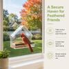 PS Hanging Bird Feeder Transparent Outdoor Bird Feeder High Capacity Wild Bird Feeder  Backyard
