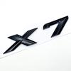 3D ABS Black Chrome Car Letters Rear Trunk Badge X7 Logo For BMW X7 Sticker Emblem X7 Lettering Accessories